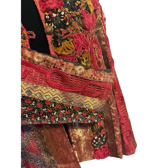 Sandy Starkman Women's Patchwork Brocade Art to Wear Jacket XL Multicolor - Picture 3 of 6